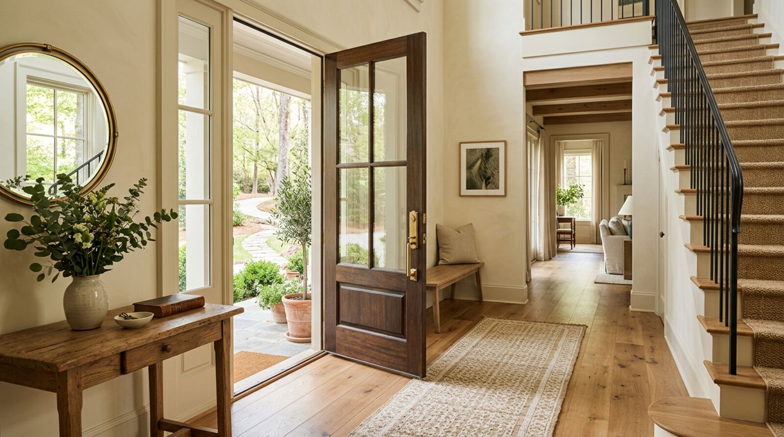 Schedule a tour — Serenbe showhouse, framed view
